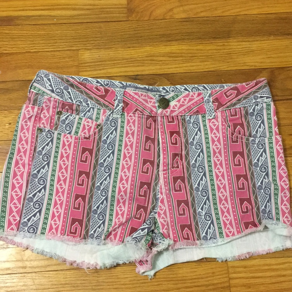 Multicolored Jean Shorts